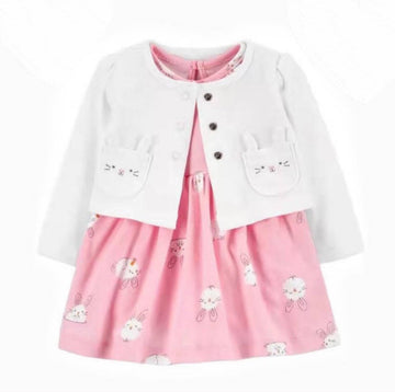 Bunny Dress W/Cardigan