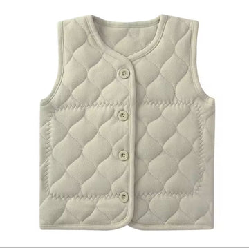 Girl Sleeveless Quilted Coat