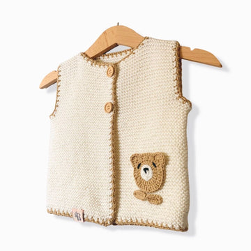 Handmade Knit Sweater Vest Teddy Bear