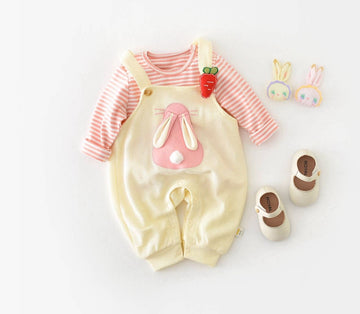 Bunny Overall Set w/hair accessory