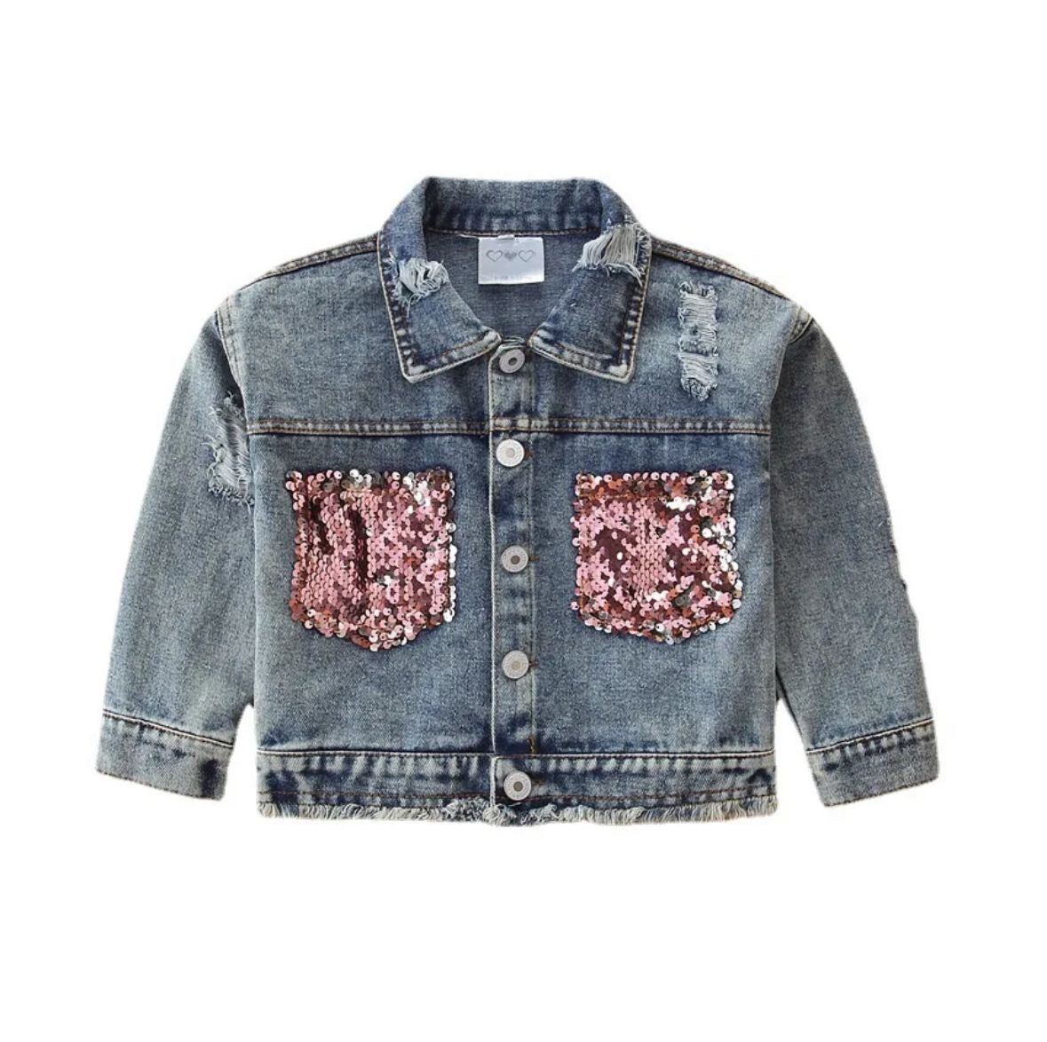 Denim Jacket Sequin Pocket