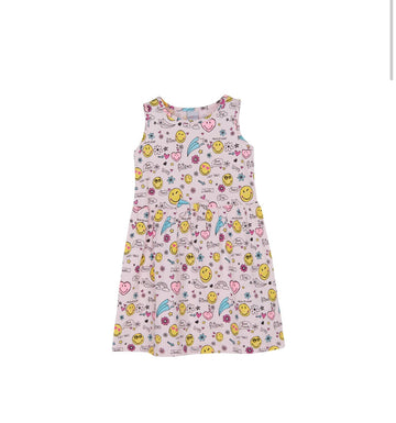 Sleeveless Dress-Smiley Face