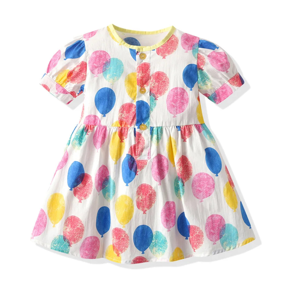 Baloon Printed Colorful Dress