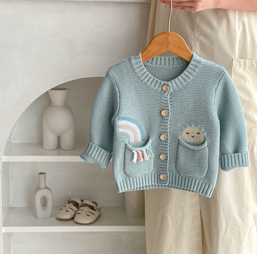 Baby Knitted Rainbow Cardigan