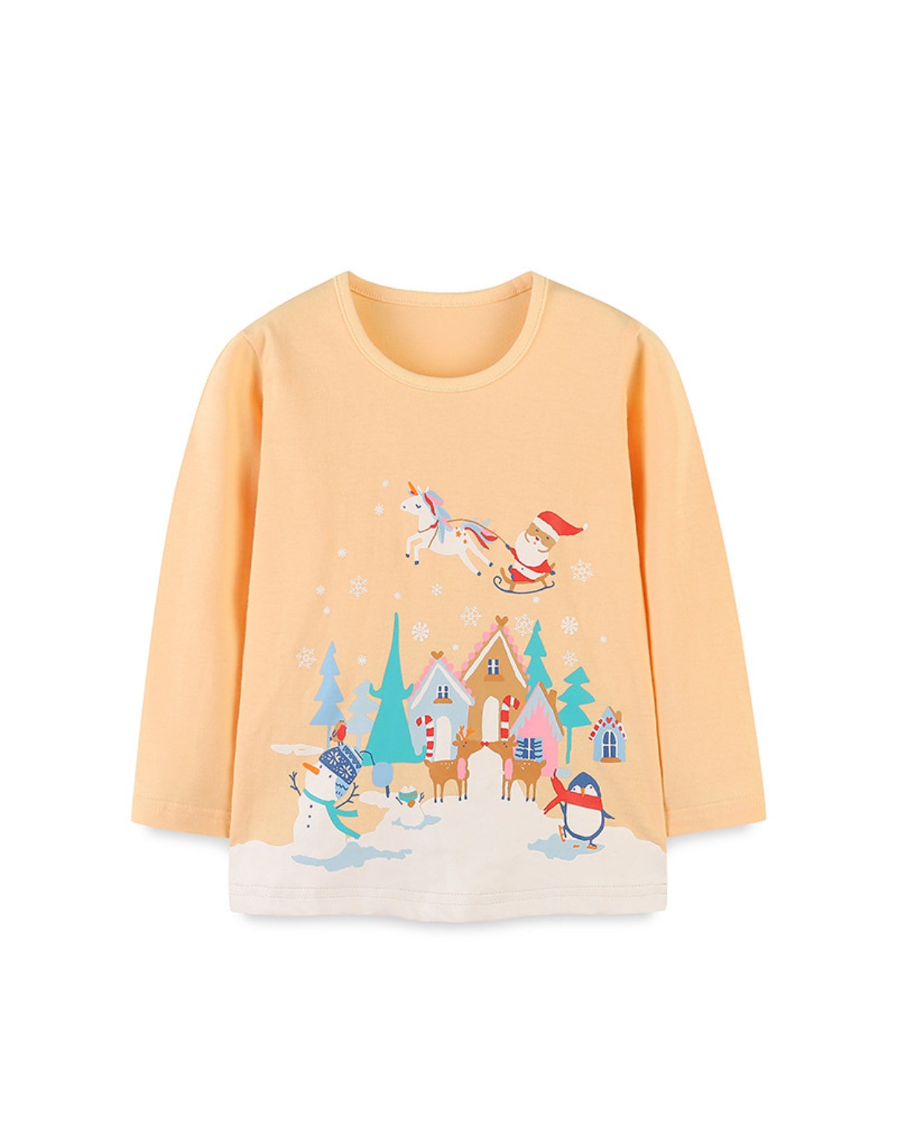 Long Sleeve T-Shirt Santa And Unicorn